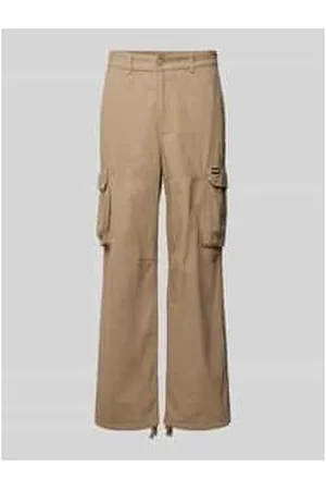 Review Straight Leg Cargohose mit Label-Patch
