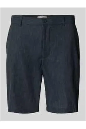 Casual Friday Chino-Shorts aus Leinen-Mix mit Eingrifftaschen