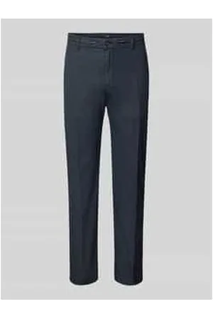 Cinque Tapered Fit Leinenchino mit Bügelfalten Modell 