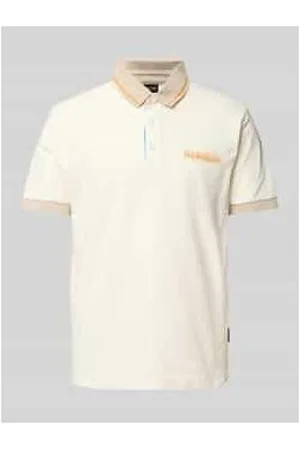 Napapijri Slim Fit Poloshirt mit Label-Print