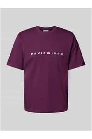 Review T-Shirt mit Label-Print