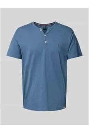 Lerros T-Shirt mit Serafino-Ausschnitt