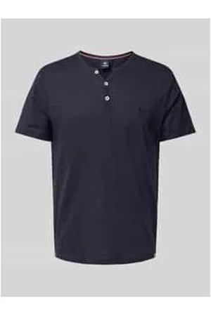 Lerros T-Shirt mit Serafino-Ausschnitt