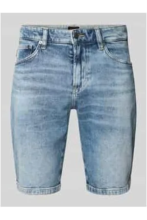 HUGO BOSS Regular Fit Jeansshorts im Used-Look Modell 