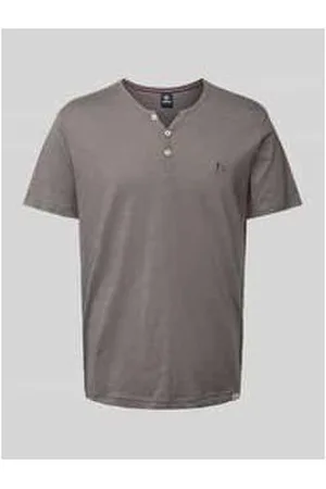 Lerros T-Shirt mit Serafino-Ausschnitt