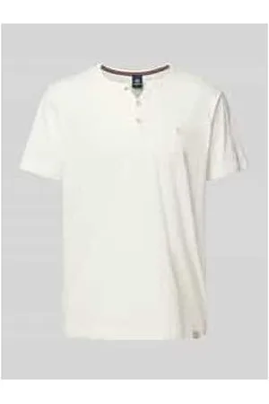 Lerros T-Shirt mit Serafino-Ausschnitt