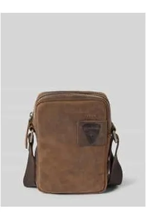 Strellson Umhängetasche aus Leder mit Label-Patch Modell 
