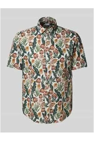 Jake*s Casual Fit Freizeithemd aus Leinen-Baumwoll-Mix