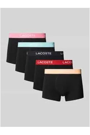Lacoste Trunks mit elastischem Label-Bund im 5er-Pack