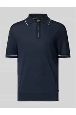 HUGO BOSS Regular Fit Poloshirt mit kurzem Reißverschluss