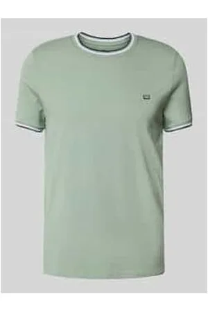 Christian Berg T-Shirt mit gerippten Abschlüssen