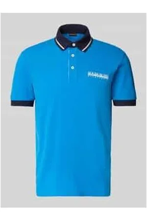 Napapijri Slim Fit Poloshirt mit Label-Print