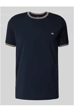 Christian Berg T-Shirt mit gerippten Abschlüssen
