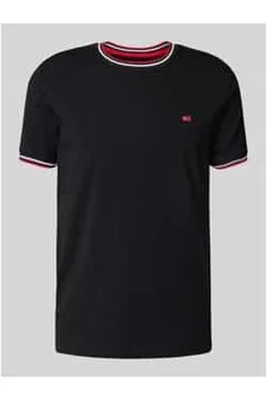 Christian Berg T-Shirt mit gerippten Abschlüssen