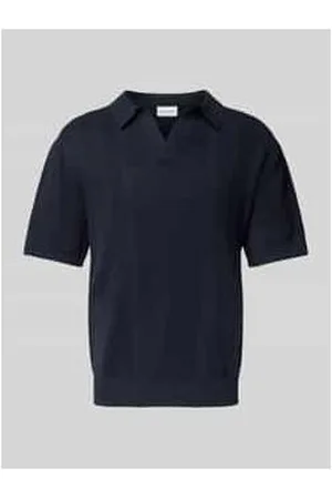 Lindbergh Oversized Poloshirt mit V-Ausschnitt