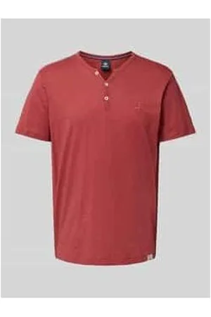 Lerros T-Shirt mit Serafino-Ausschnitt