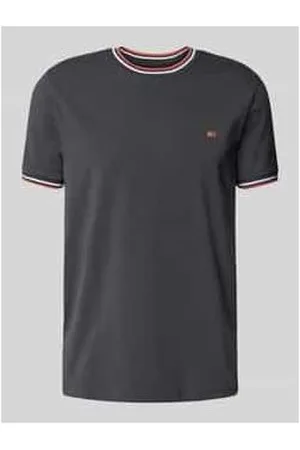 Christian Berg T-Shirt mit gerippten Abschlüssen