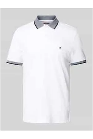 Tommy Hilfiger Regular Fit Poloshirt aus Baumwoll-Leinen-Mix