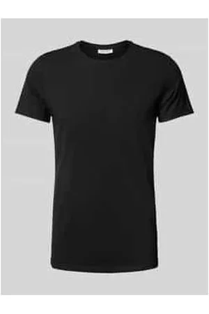 Casual Friday T-Shirt mit geripptem Rundhalsausschnitt