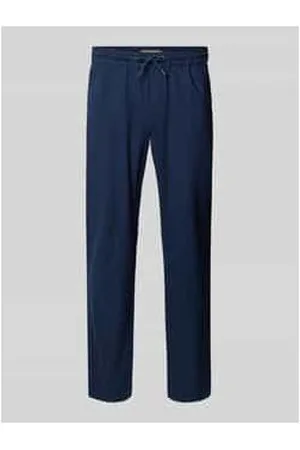 Blend Regular Fit Leinenhose mit Tunnelzug Modell 