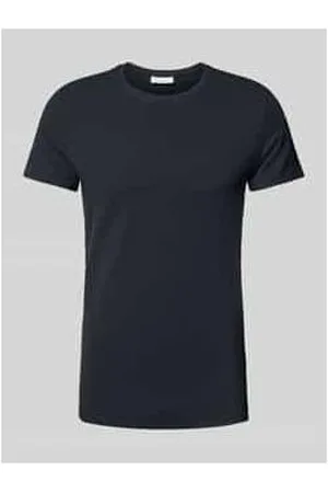 Casual Friday T-Shirt mit geripptem Rundhalsausschnitt