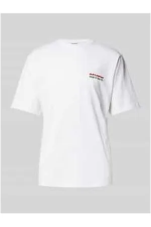 Review T-Shirt mit Label-Print