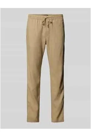 Tommy Hilfiger Loose Fit Stoffhose aus Leinen-Mix Modell 