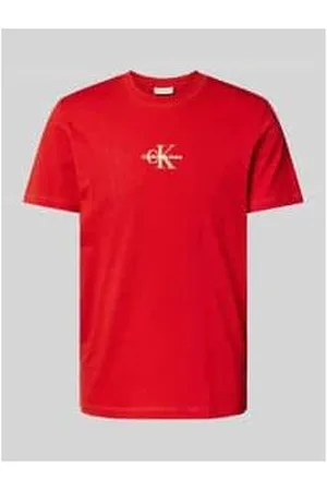Calvin Klein T-Shirt mit Rundhalsausschnitt und Label-Stitching