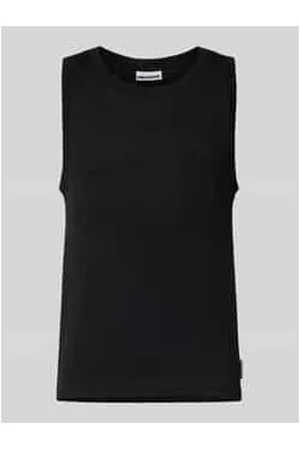 Review Tanktop mit Rundhalsausschnitt und Label-Detail