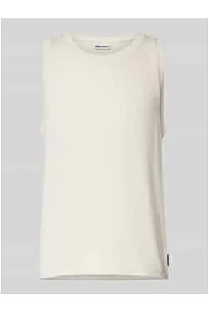 Review Tanktop mit Rundhalsausschnitt und Label-Detail