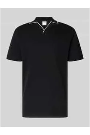 SELECTED Slim Fit Poloshirt mit V-Ausschnitt Modell 