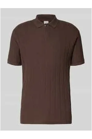 SELECTED Slim Fit Poloshirt mit Strukturmuster Modell 