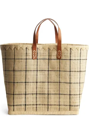 ARKET Kleine Raffiabasttasche Von A World Of Craft - Beige|Schwarz|Mehrfarbig