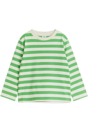 ARKET Langarm-T-Shirt - Weiß|Mehrfarbig|Grün