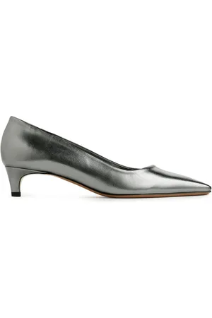 ARKET Lederpumps Mit Eckiger Spitze - Silberfarben