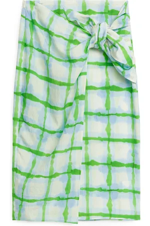 ARKET Wickelrock Mit Print - Blau|Grün|Mehrfarbig|Weiß