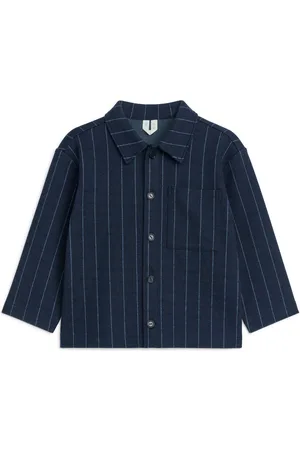 ARKET Baumwoll-Overshirt Mit Nadelstreifen - Blau|Mehrfarbig