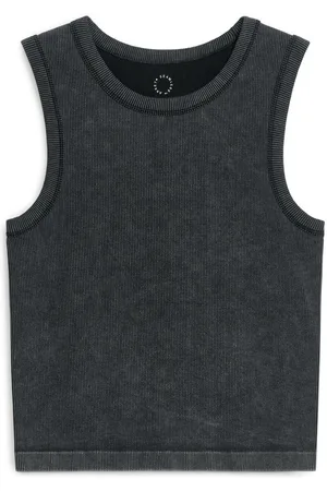 ARKET Nahtloses, Geripptes Tanktop - Schwarz