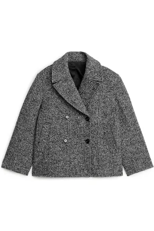 ARKET Cabanjacke Mit Fischgrätmuster - Schwarz|Mehrfarbig|Weiß|Grau