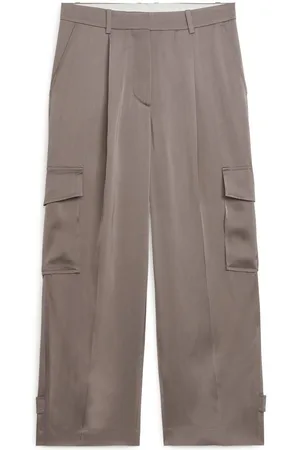ARKET Cargohose Aus Satin - Braun
