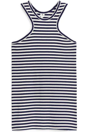 ARKET Geripptes Tanktop - Schwarz|Mehrfarbig|Weiß