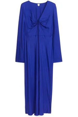 ARKET Midikleid Mit Kordelzug - Blau