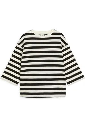 ARKET Oversize-T-Shirt Mit Langen Ärmeln - Schwarz|Mehrfarbig|Weiß