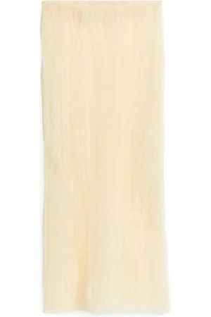 ARKET Plissierter Strickrock - Beige