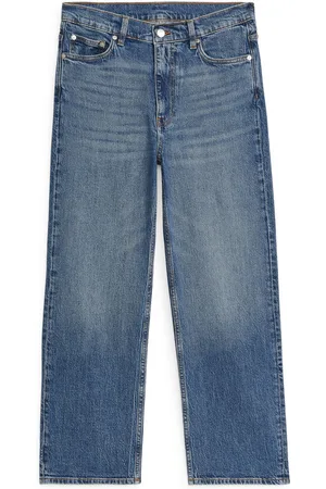 ARKET Rose Cropped Straight Stretchjeans - Blau