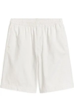 ARKET Shorts Mit Kordelzug Aus Baumwoll-Leinen-Mischung - Weiß