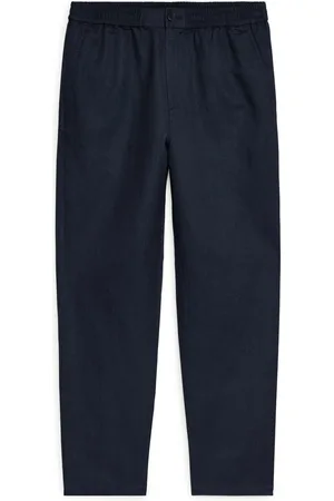 ARKET Leinenhose Mit Tunnelzugbund - Blau