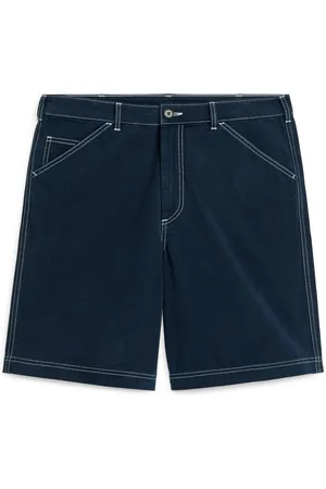 ARKET Workwear-Shorts Aus Baumwolle - Blau|Mehrfarbig|Weiß