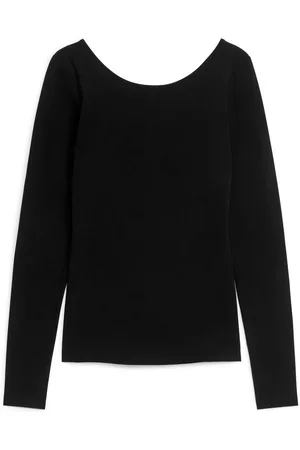 ARKET Jersey-Oberteil Mit U-Ausschnitt