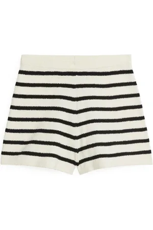 ARKET Bouclé-Shorts - Schwarz|Mehrfarbig|Weiß